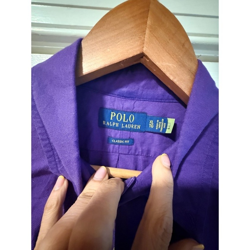 Previously Loved Purple POLO Ralph Lauren Long Sleeved Oxford Shirt Size XL